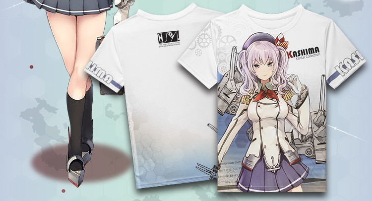 Anime-Kantai-Collection-Kashima-Eugen-T-shirt-Kancolle-Polyester-T-Shirt-Summer-Active-Otaku-Men-Wom-32740177770