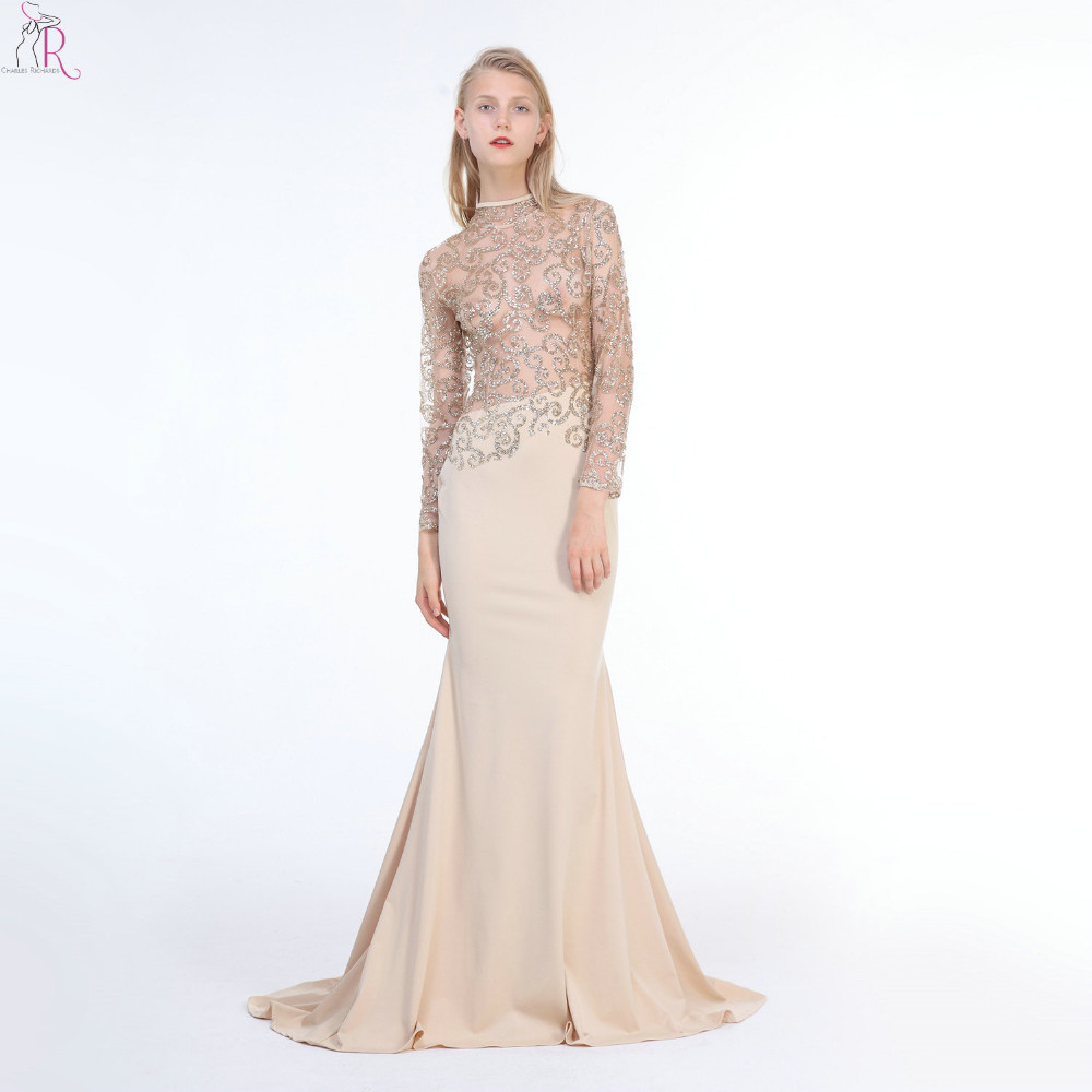 Apricot-Mesh-Sequined-Sheer-See-throught-Top-Maxi-Bodycon-Dress-Mermaid-Backless-Long-Sleeve-Sexy-Pa-32700646509