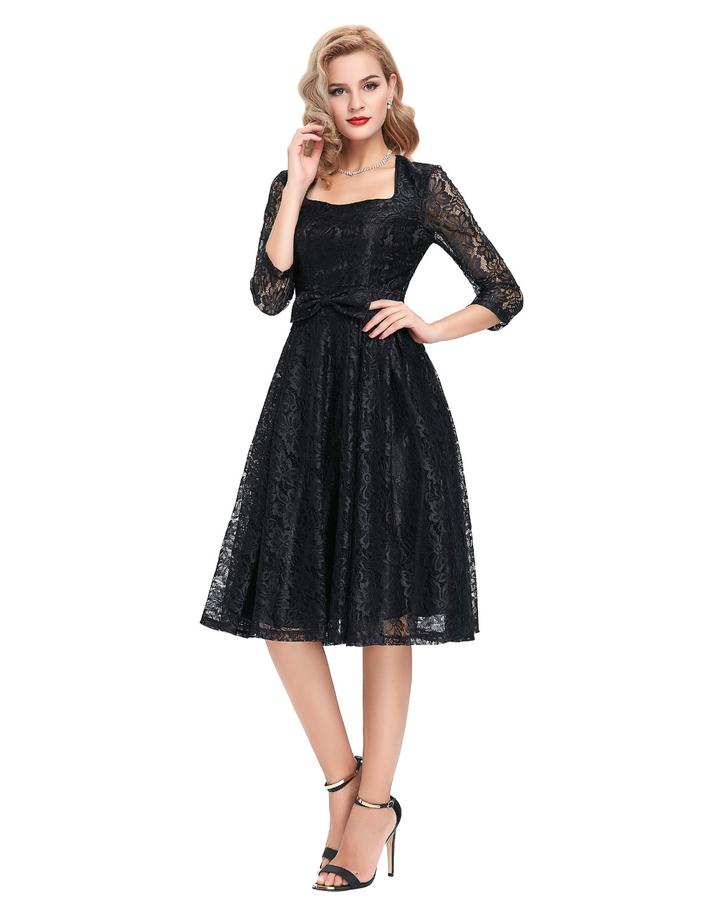 Autumn-34-sleeve-Black-Lace-women-dresses-2017-Retro-Vintage-Lace-Picnic-Beach-Dress-A-line-midi-Ves-32612734646