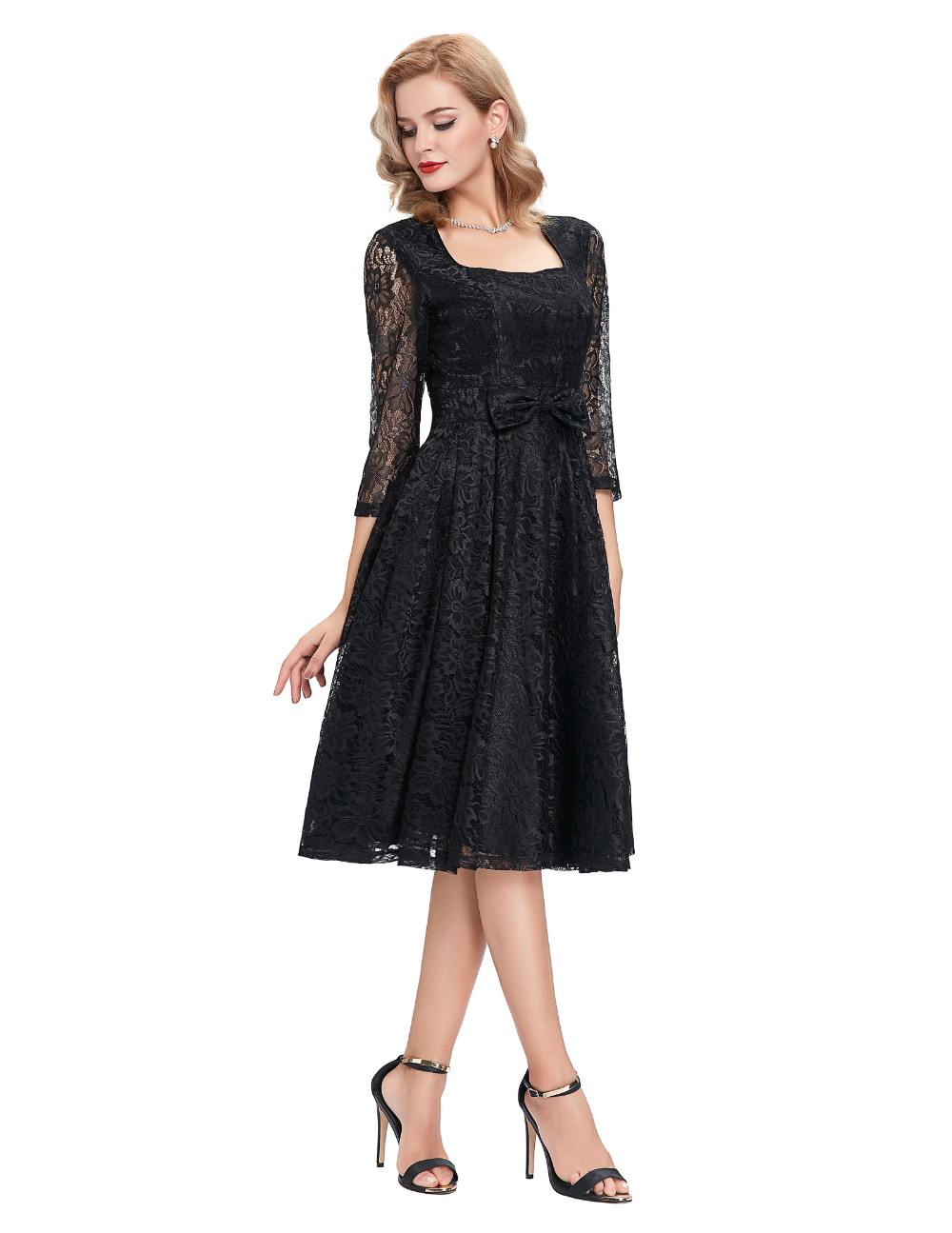 Autumn-34-sleeve-Black-Lace-women-dresses-2017-Retro-Vintage-Lace-Picnic-Beach-Dress-A-line-midi-Ves-32612734646