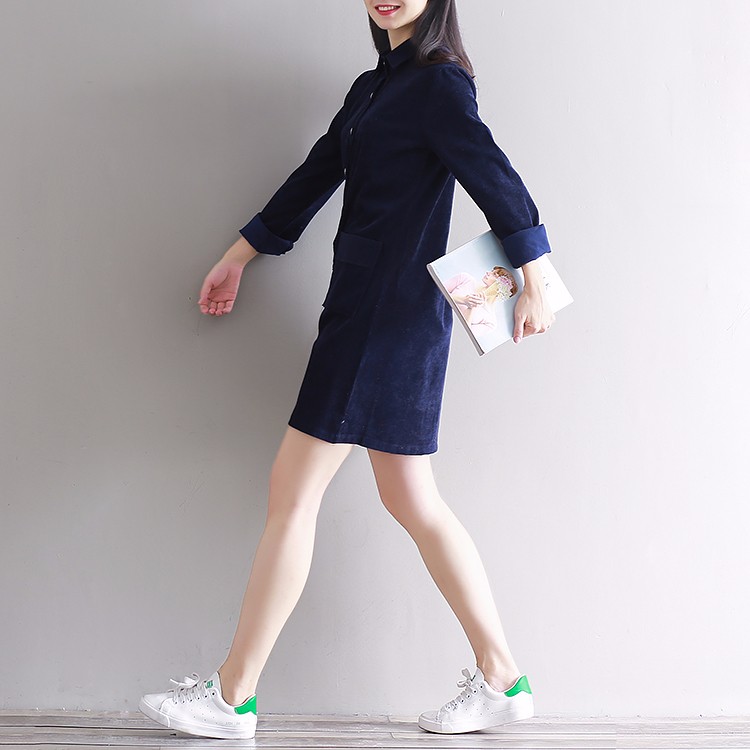 Autumn-Dress-Turn-Down-Collar-Long-Sleeve-Dress-Red-Blue-Green-Dress-Mori-Gril-Casual-Dress-Size-M-2-32772012927