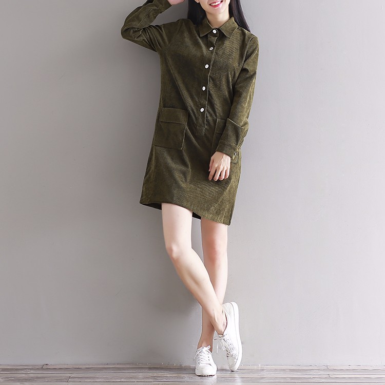 Autumn-Dress-Turn-Down-Collar-Long-Sleeve-Dress-Red-Blue-Green-Dress-Mori-Gril-Casual-Dress-Size-M-2-32772012927