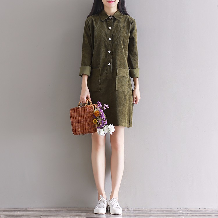 Autumn-Dress-Turn-Down-Collar-Long-Sleeve-Dress-Red-Blue-Green-Dress-Mori-Gril-Casual-Dress-Size-M-2-32772012927