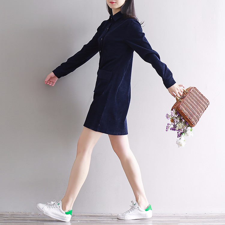 Autumn-Dress-Turn-Down-Collar-Long-Sleeve-Dress-Red-Blue-Green-Dress-Mori-Gril-Casual-Dress-Size-M-2-32772012927