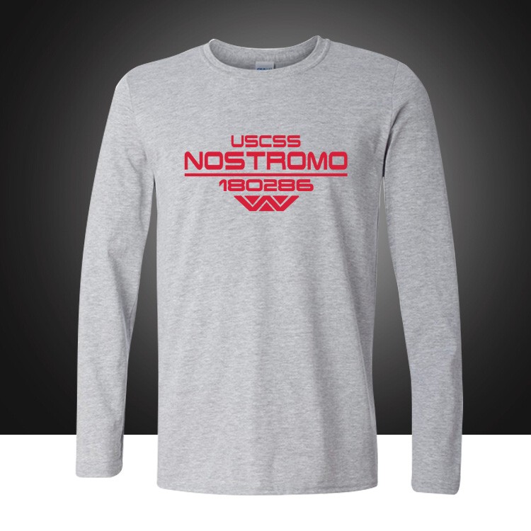 Autumn-USCSS-Nostromo-Printed-T-Shirt-Cotton-Prometheus-Alien-Weyland-Yutani-T-shirt-Mens-Longt-Slee-32708056355
