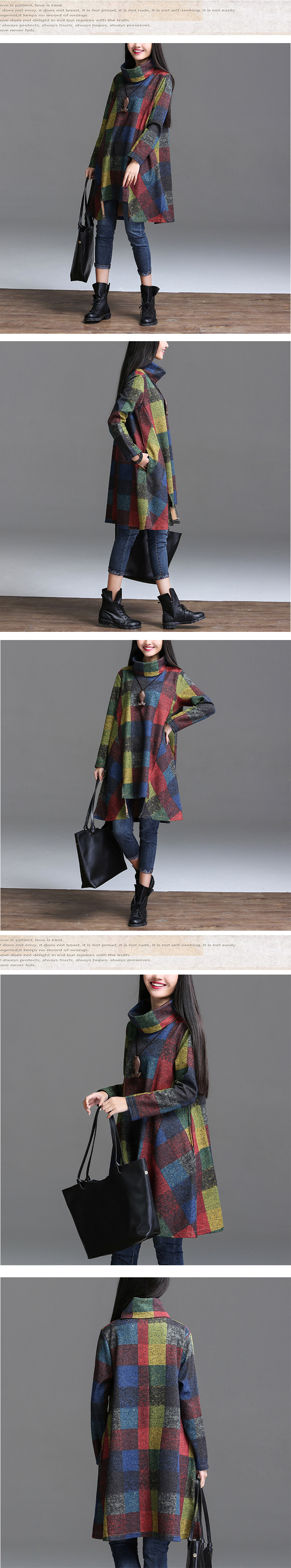 Autumn-Winter-2016-Women-Tunic-Dress-Female-Vintage-Plaid-Asymmetry--Long-Sleeve-Turn-Down-Collar-Th-32743203433