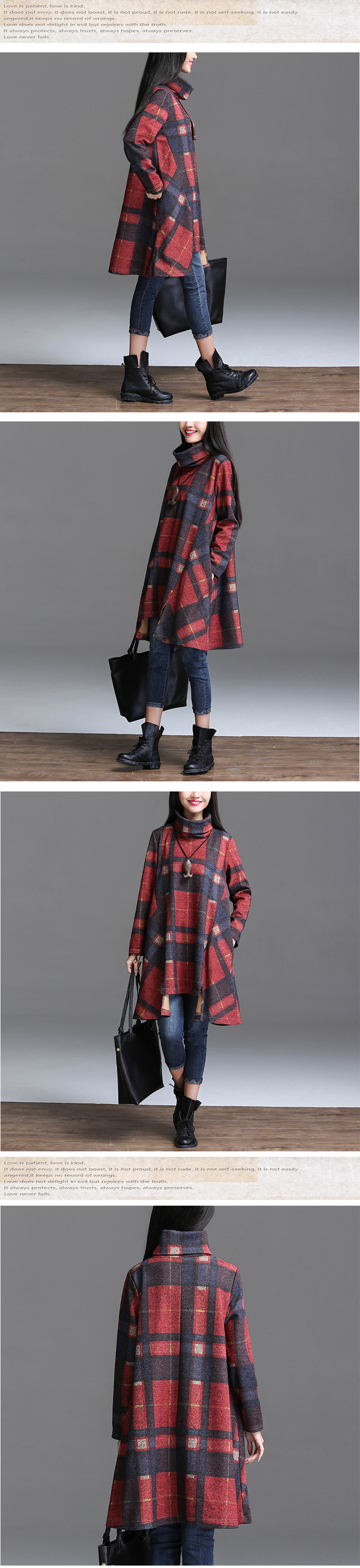 Autumn-Winter-2016-Women-Tunic-Dress-Female-Vintage-Plaid-Asymmetry--Long-Sleeve-Turn-Down-Collar-Th-32743203433