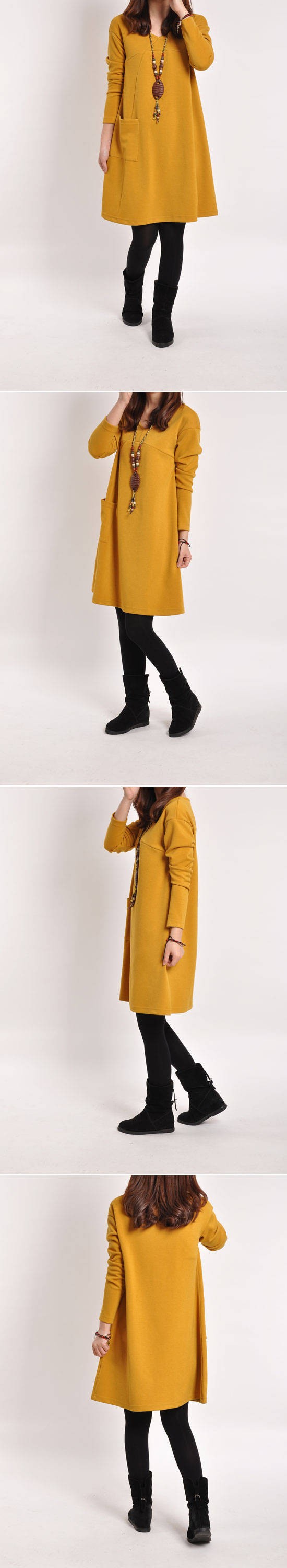 Autumn-Winter-Fashion-Korean-Style-Women-Casual-Dress-Long-Sleeve-With-Pockets-Big-Size-Bottom-Dress-32323944299