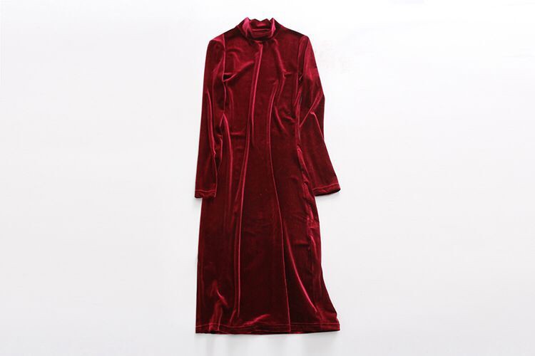 Autumn-Winter-Fashion-Midi-Pencil-Dress-Women-Turtleneck-Long-Sleeve-Sexy-Velvet-Dress-Velvet-High-N-32749845201