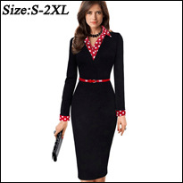Autumn-Winter-Vintage-Dots-Uniform-Suits-Long-Sleeve-Elegant-Bodycon-Pencil-Formal-Office-Wear-Women-32505420579