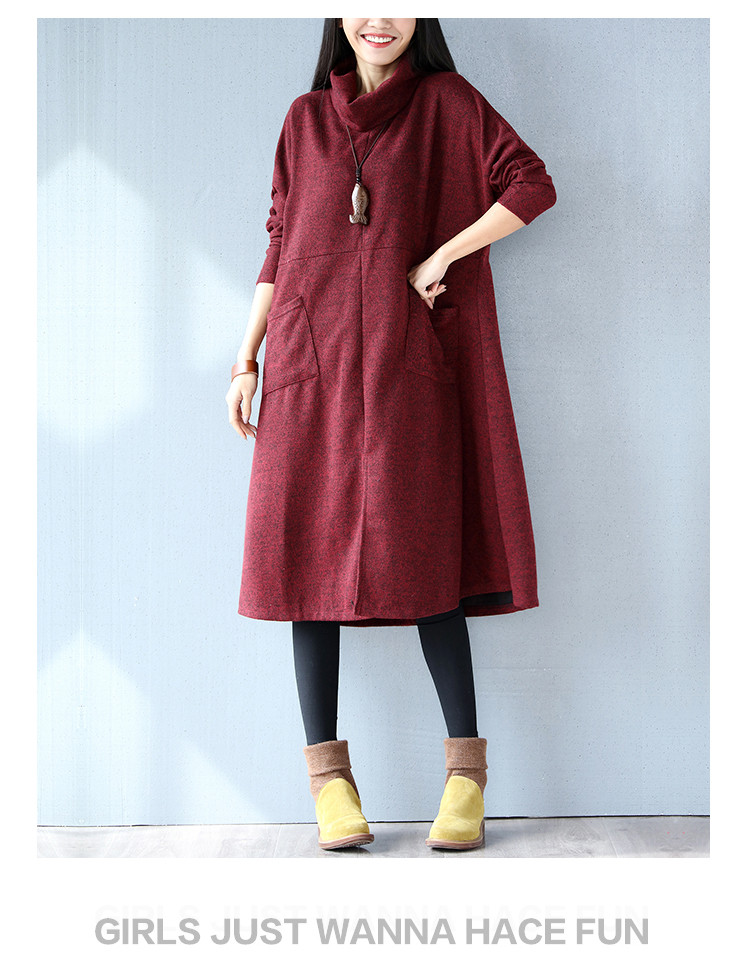 Autumn-Winter-Women-Long-Fashion-Dress-Turtleneck-Cashmere-Full-Sleeve-Female-Vestidos-Khaki-Wine-Re-32763314064