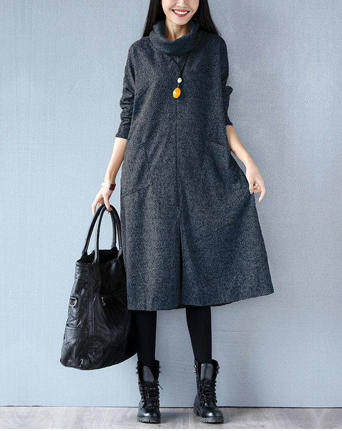 Autumn-Winter-Women-Long-Fashion-Dress-Turtleneck-Cashmere-Full-Sleeve-Female-Vestidos-Khaki-Wine-Re-32763314064