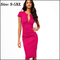 Autumn-Women-Casual-Wear-To-Work-Office-Business-Sheath-Fitted-Colorblock-Pockets-Bodycon-Pencil-Dre-32758429055