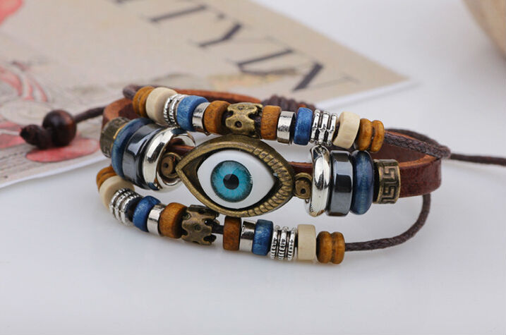 BA172-Wholesale-Handmade-6-Color-Turkish-Evil-Eye-Leather-Adjustable-Bracelet-Wristband-Jewelry-Bijo-32253705550