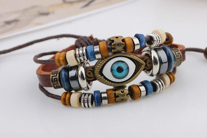 BA172-Wholesale-Handmade-6-Color-Turkish-Evil-Eye-Leather-Adjustable-Bracelet-Wristband-Jewelry-Bijo-32253705550