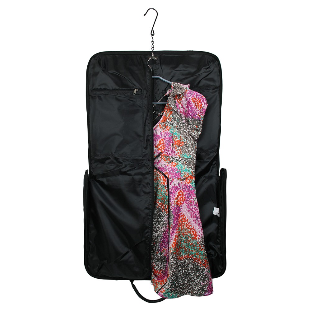 BAGSMART-Waterproof-Black-Zipper-Garment-Bag-With-Hanger-Clamp-Waterproof-Suit-Bag-Durable-Men-Busin-32309533655