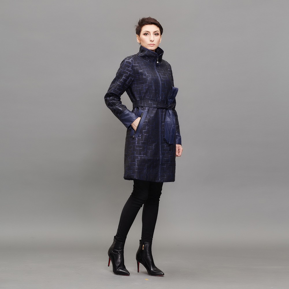 BASIC-EDITIONS-Elegant-Women-Long-Coat-Spring-Autumn-Adjustable-Waist-Slim-Thin-Cotton-Coat-Dark-Blu-32566523869