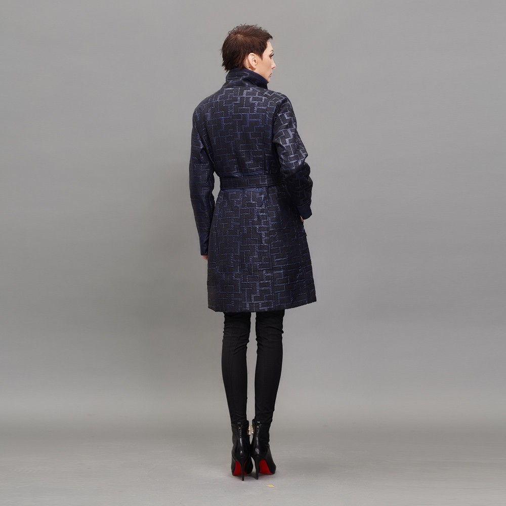 BASIC-EDITIONS-Elegant-Women-Long-Coat-Spring-Autumn-Adjustable-Waist-Slim-Thin-Cotton-Coat-Dark-Blu-32566523869