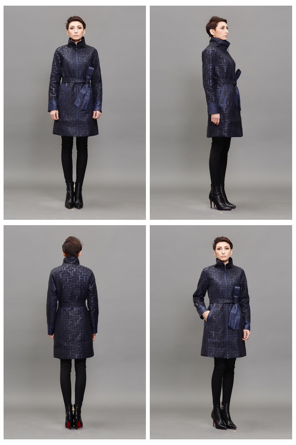 BASIC-EDITIONS-Elegant-Women-Long-Coat-Spring-Autumn-Adjustable-Waist-Slim-Thin-Cotton-Coat-Dark-Blu-32566523869