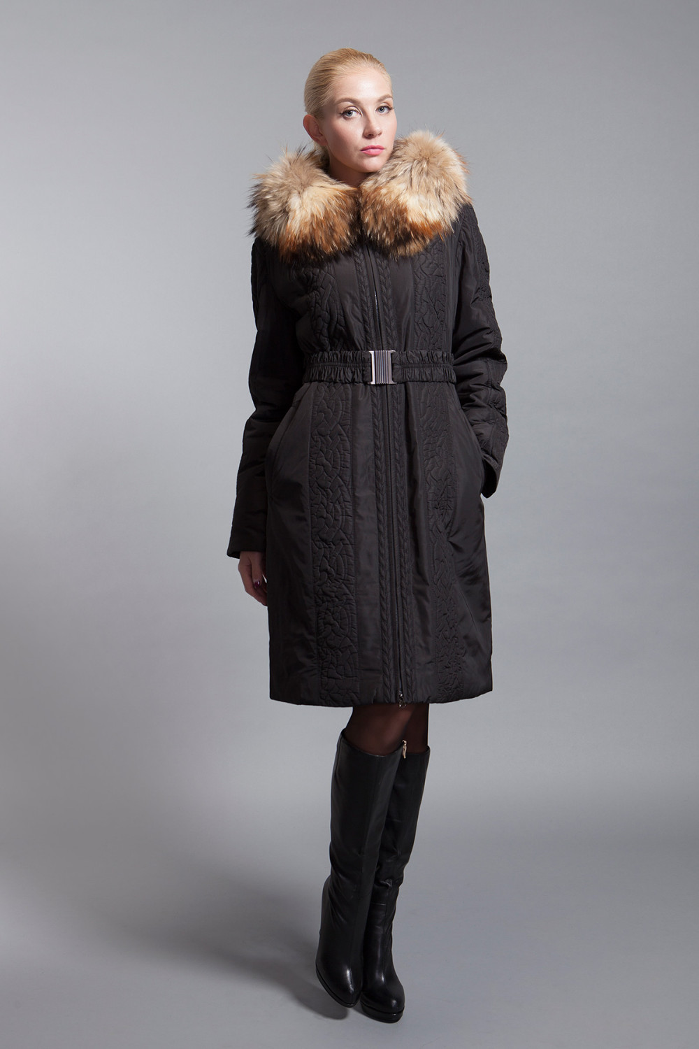 BASIC-EDITIONS-New-Women39s-Clothing-Embroidered-Long-Parka--Fox-Fur-Collar-Female-Jacket-Luxury-Wom-32242188595