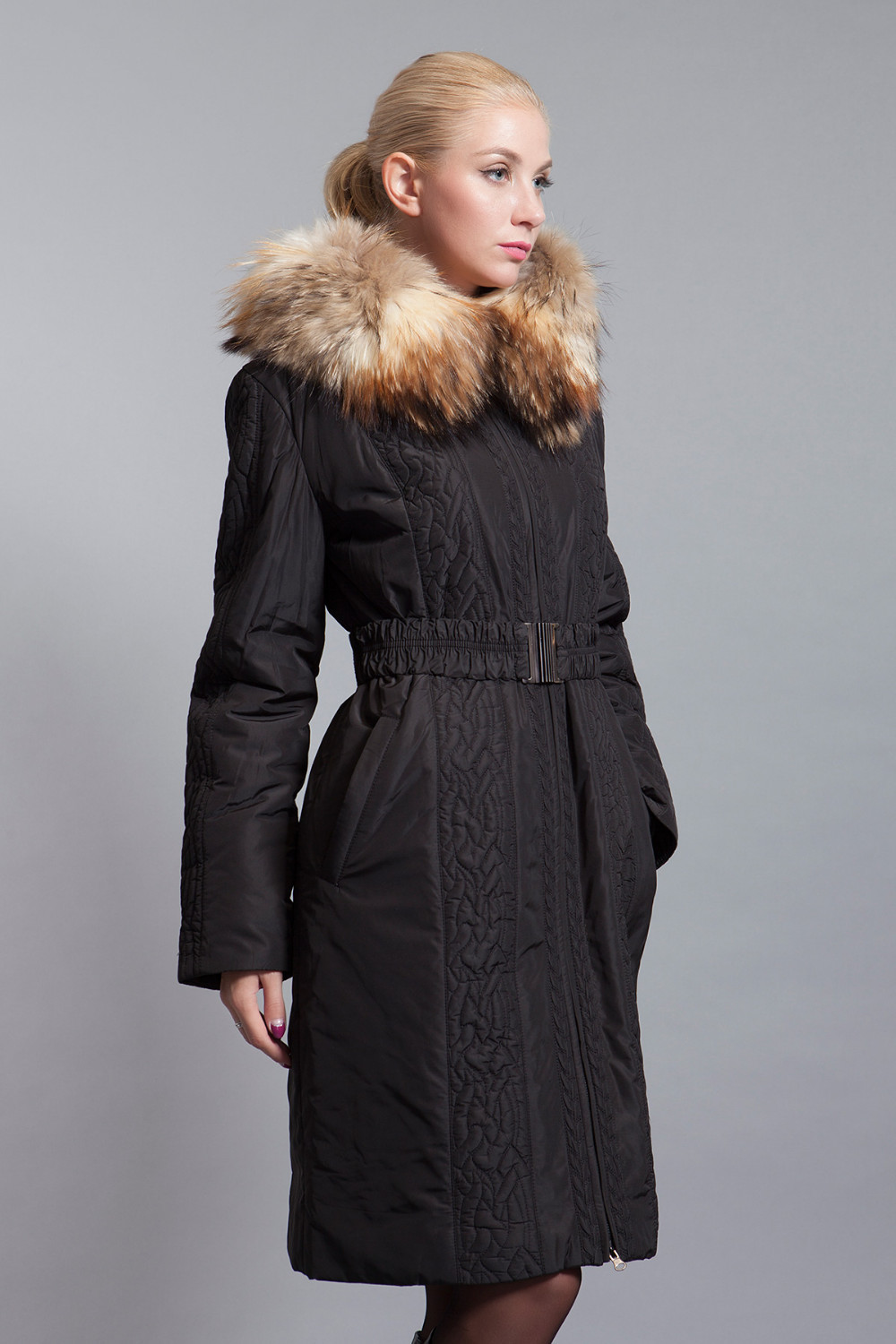 BASIC-EDITIONS-New-Women39s-Clothing-Embroidered-Long-Parka--Fox-Fur-Collar-Female-Jacket-Luxury-Wom-32242188595