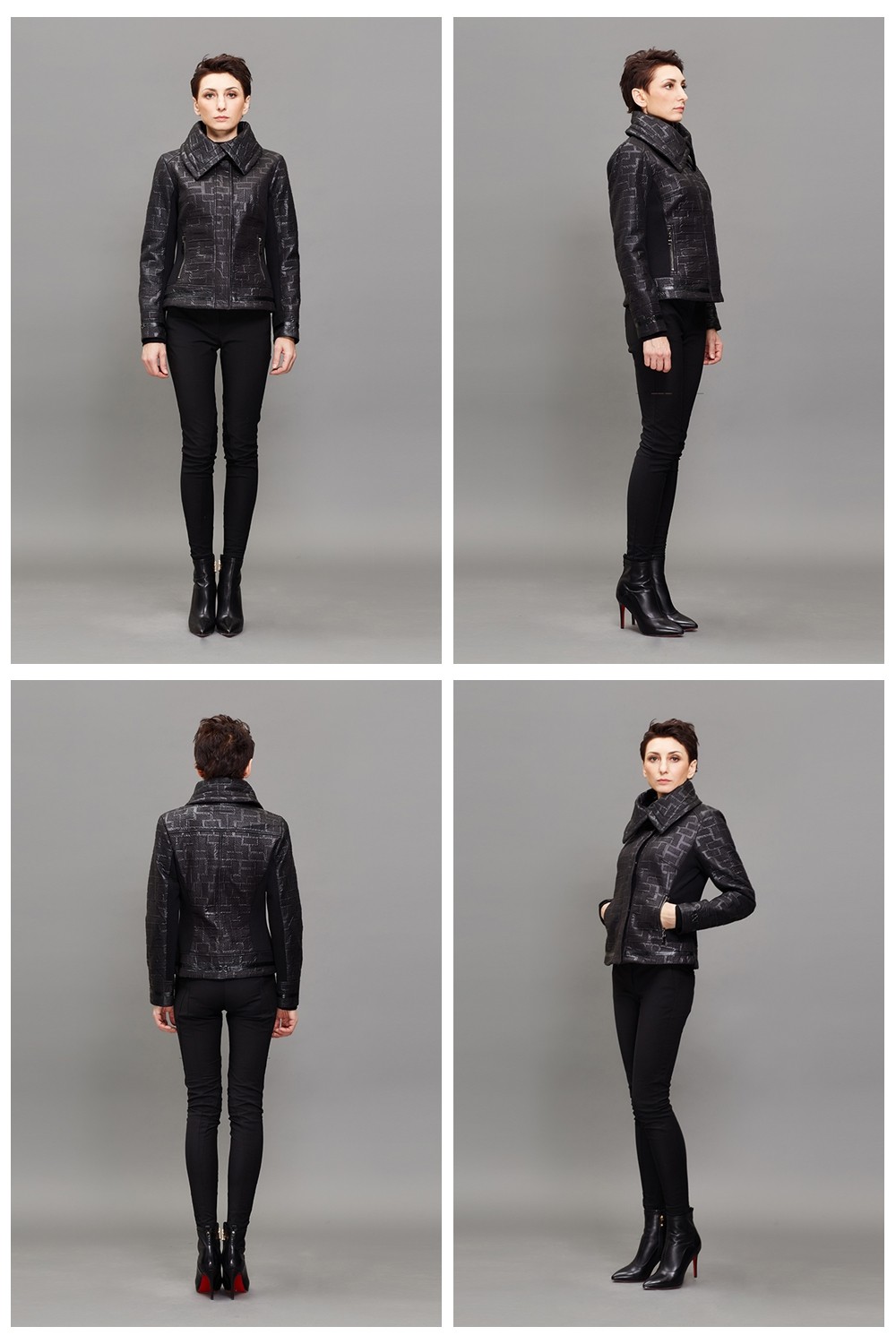 BASIC-EDITIONS-Spring-Autumn-Women39s-Fashion-Long-Sleeve-Turn-down-Collar-Zip-Jacket-Women-Black-Ca-32566671609