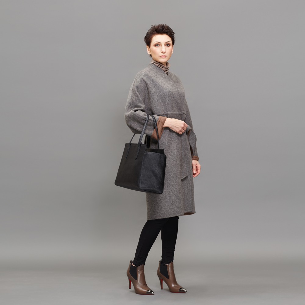 BASIC-EDITIONS-Women39s-Fashion-Loose-Wool-Long-Coat-With-Belts-Ladies-Grey-Wool-Coat-Winter-Casual--32558864603