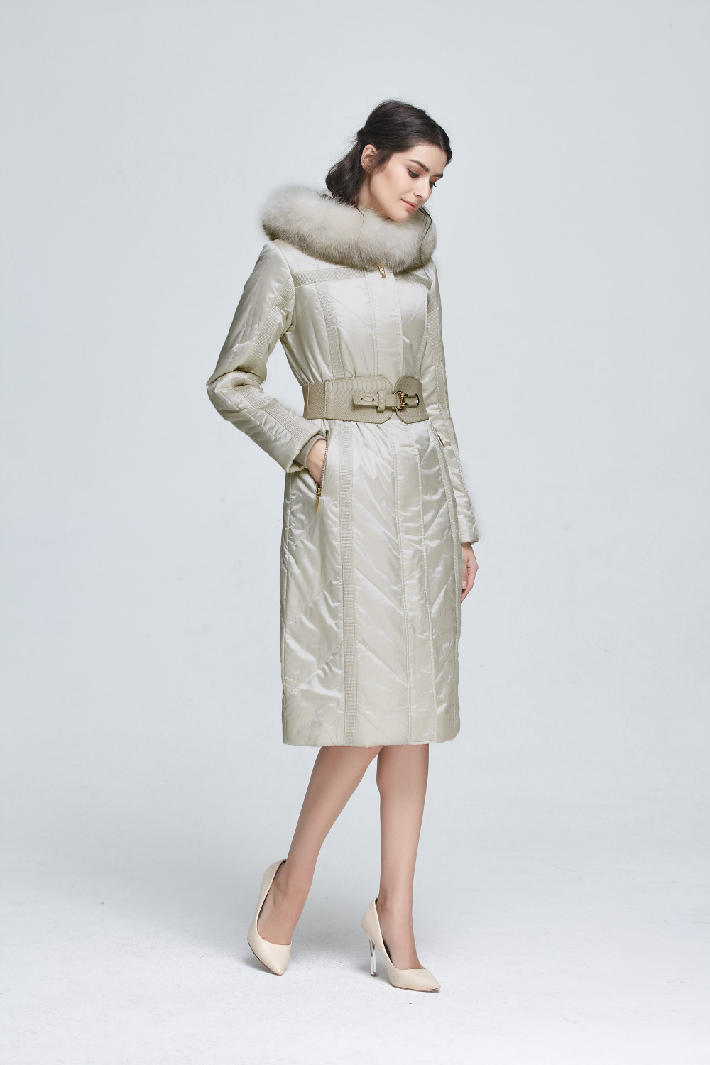 Basic-Editions-Women-Winter-Fox-Fur-Slim-Fit-Belt-with-Hood-Long-Cotton-Coat-Jacket---Y2320-32793055979