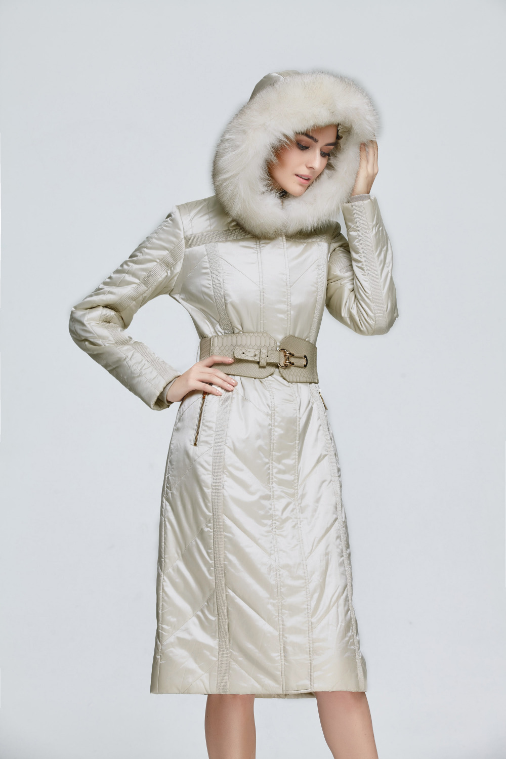 Basic-Editions-Women-Winter-Fox-Fur-Slim-Fit-Belt-with-Hood-Long-Cotton-Coat-Jacket---Y2320-32793055979