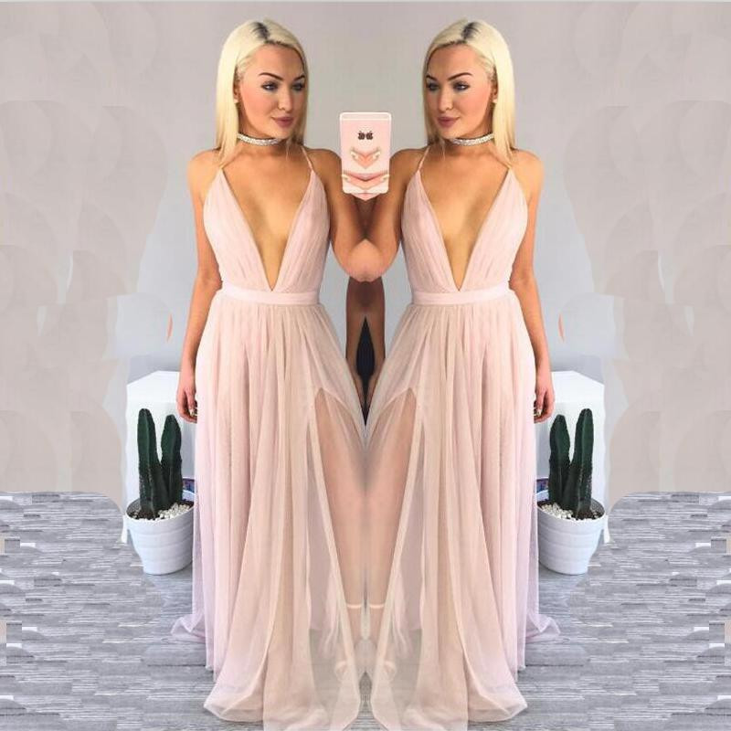 Batoneur-Spaghetti-Halter-Split-Backless-Women-Chiffon-Maxi-Lace-Dresses-Robe-Loose-Pleated-Prom-Par-32790553487