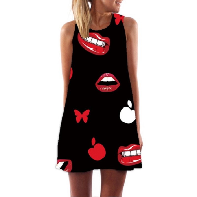 Beach-dress-Women-2017-Casual-Chiffon-O-Neck-Colours-Personality-Print-Sleeveless-Party-Club-Tank-Mi-32717124291