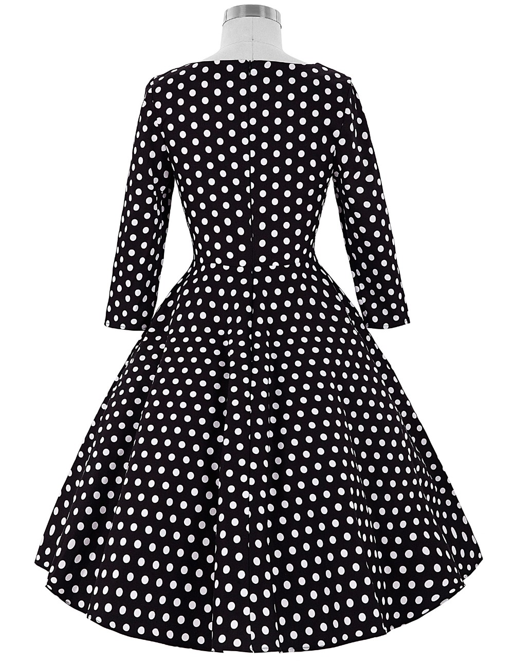 Belle-Poque-Women-Skater-Robe-Vintage-Summer-Dresses-2017-34-Sleeve-Polka-Dot-Tunic-Party-Casual-Wea-32621824420