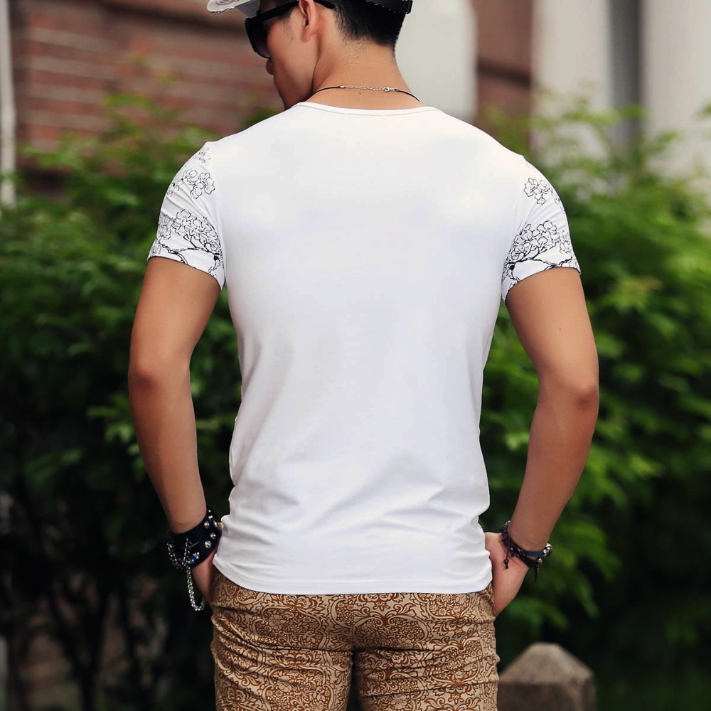 Beswlz-Summer-Men-Printed-T-Shirts-Short-Sleeve-O-Neck--Men-Cotton-Slim-Print-Pattern-Casual-T-Shirt-32479403170