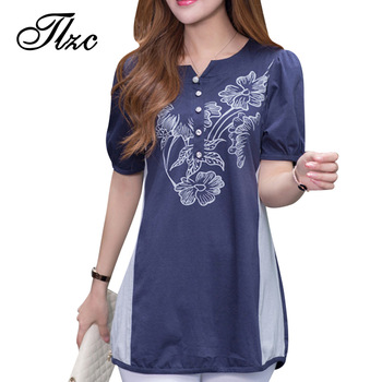 Big-Size-L-4XL-Summer-Lady-T-shirt-Ropa-Mujer-Long-Length-Loose-Women-Cotton-Tops-amp-Tees-Round-Nec-32285518675