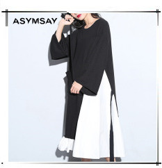 Black-color-women39s-dressFashion-style-ladies-gauze-hollow-out-lion-stitching-patch-pattern-fleece--32656109538