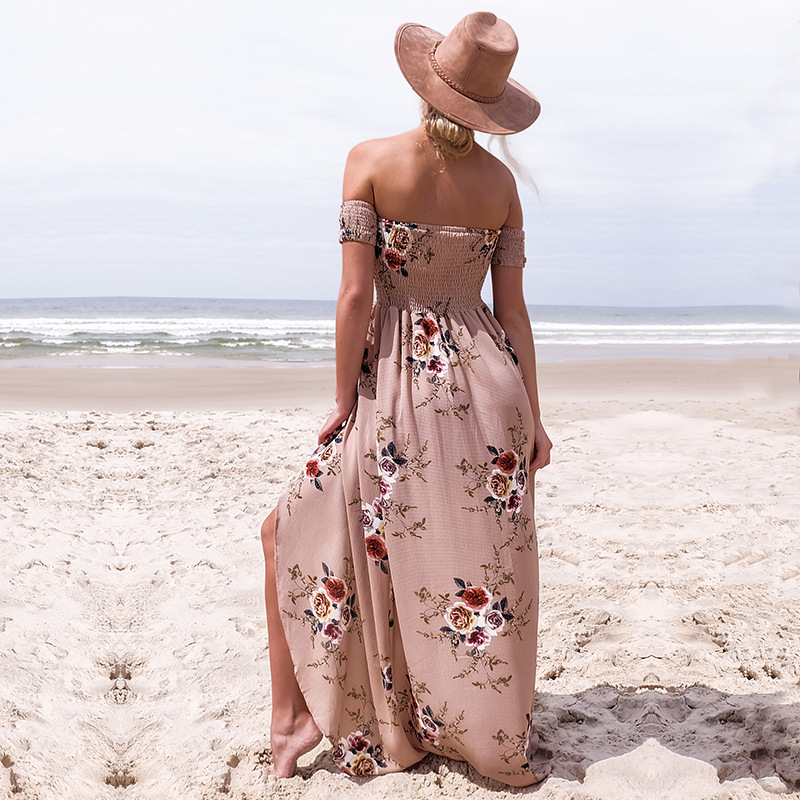 Boho-style-long-dress-women-Off-shoulder-beach-summer-dresses-Floral-print-Vintage-chiffon-white-max-32795887882