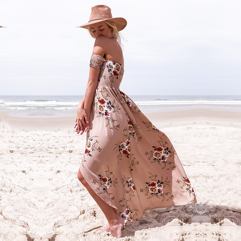 Boho-style-long-dress-women-Off-shoulder-beach-summer-dresses-Floral-print-Vintage-chiffon-white-max-32795887882