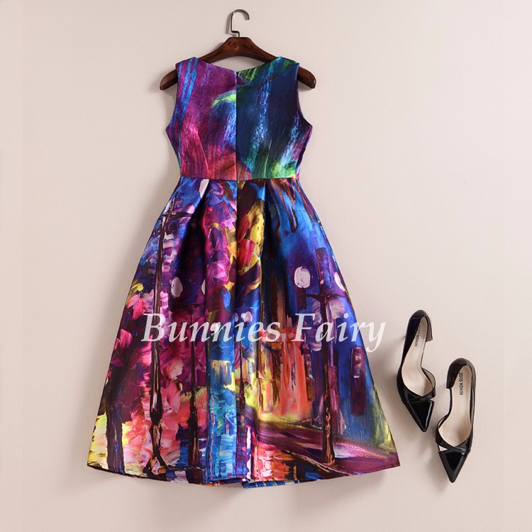 BunniesFairy-2018-Spring-Summer-New-Womens-Vintage-Retro-Fantasy-Abstract-Style-Graffiti-Floral-Prin-32631188790