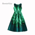 BunniesFairy-STOCK-CLEARANCE-50s-Vintage-Elegant-Rose-Retro-Flower-Floral-Print-Green-Vest-Dresses-S-32433817704