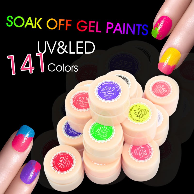 CANNI-Painting-Gel-5ml-LED-Lamp-141-Pure-Solid-Colors-2017-Hotest-50618-Gel-Polish-Nail-Art-Design-N-32685355546