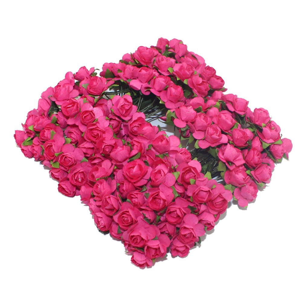 CCINEE-144PCS-One-lot--1cm-Head-Multicolor-Artificial-Paper-Flowers-Rose-Used-For-Decorative-Gift-1551937495