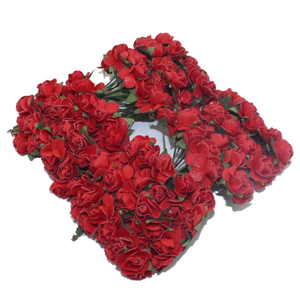 CCINEE-144PCS-One-lot--1cm-Head-Multicolor-Artificial-Paper-Flowers-Rose-Used-For-Decorative-Gift-1551937495