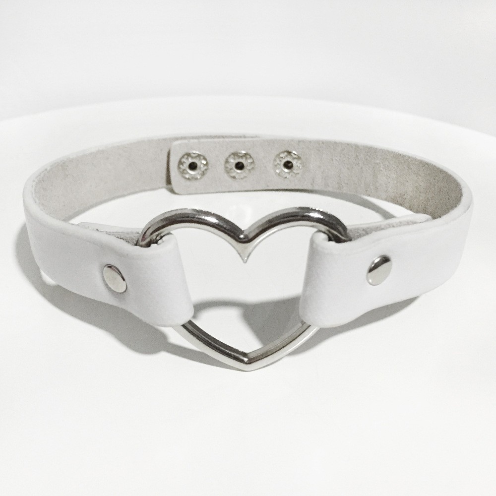 CM697-Fashion-punk-Jewelry-sweet-heart-Necklace-Clear-Transparent-PU-Leather-Choker-Punk-Goth-100-Ha-32410269479