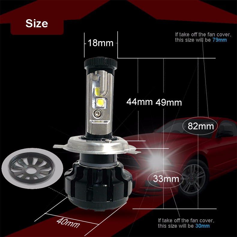 CNSUNNYLIGHT-Super-Bright-Car-LED-Headlight-Kit-H4-H13-9007-HiLo-H7-H11-9005-9006-w-XHP50-Chips-Repl-32688165668
