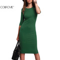 COLROVIE-Deep-V-Neck-Vintage-Print-Wrap-Dress-Ladies-Three-Quarter-Length-Sleeve-V-Back-A-Line-Knee--32715211135