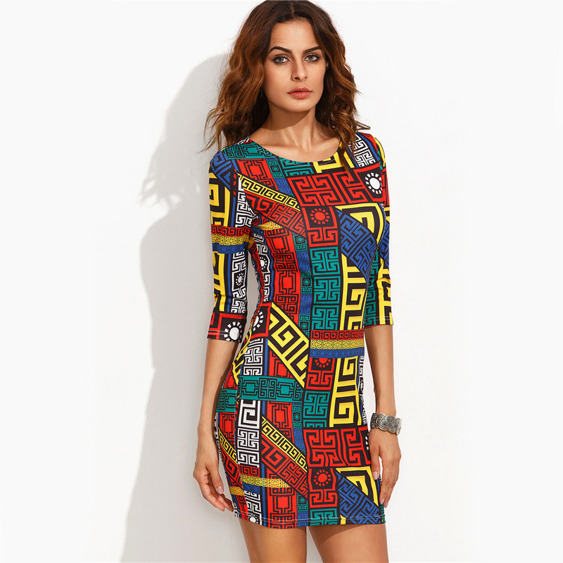 COLROVIE-Long-Sleeve-Bodycon-Dress-Autumn-Women-Dress-Multicolor-Meander-Pattern-Print--Mini-Sexy-20-32730220856