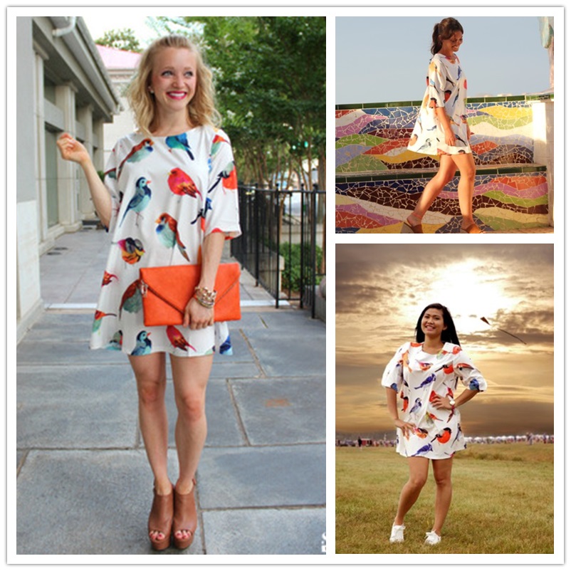 COLROVIE-New-Brand-Hot-Sale-Summer-Latest-Design-Women-Clothing-White-Half-Sleeve-Birds-Print-Loose--2012305077