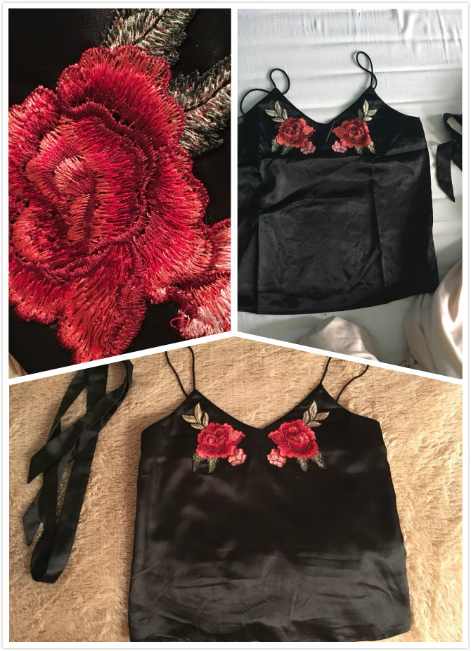 COLROVIE-Summer-Women-Tops-Black-Embroidered-Rose-Patch-Sexy-Cami-Top-With-Neck-Tie-Clothing-2017-Vi-32794138526