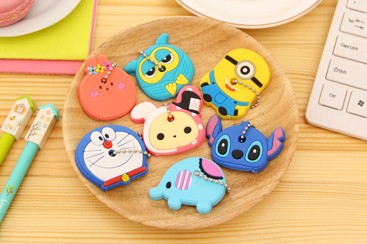 Cartoon-Anime-beautiful-Silicone-hello-Kitty-and-Minnie-key-fashion-owl-key-cover-key-chain-key-ring-32630014176