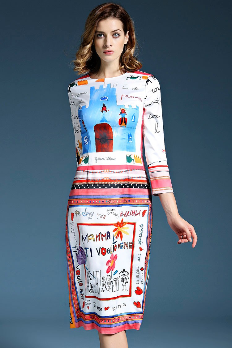 Casual-Dress-2016-Summer-New-Fashion-Dresses-Full-Sleeve-Fresh-Graffiti-Letters-Print-Designer-Dress-32425234763